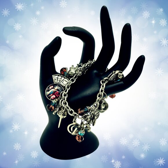 Alice in Wonderland Inspired Charm Bracelet – Silver Tone – Magical, Storybook - Picture 10 of 10